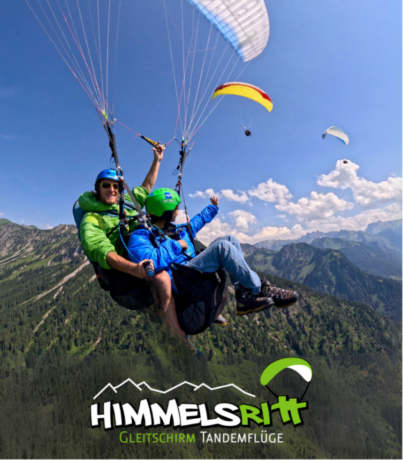Paragliding Tandemflug Oberstdorf, Tandemflug Allgäu; Gleitschirmfliegen Oberstdorf