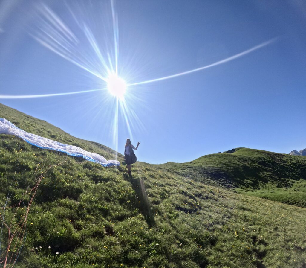 Startplatz Zeigersattel Nebelhorn Oberstdorf Paragliding Tandemflug Oberstdorf Nebelhorn
