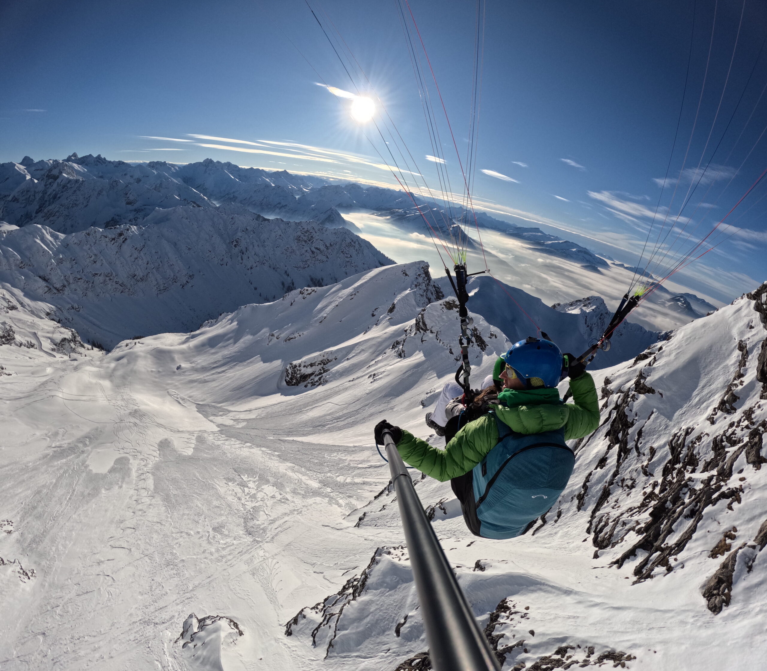 Tandemflug Allgäu Winter Nebelhorn Oberstdorf